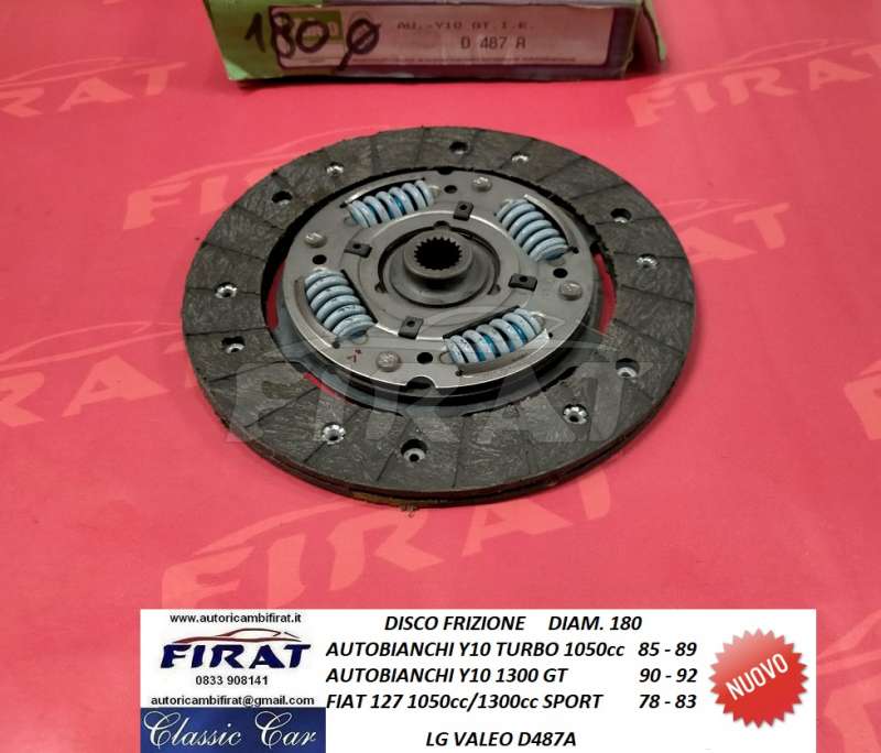 DISCO FRIZIONE FIAT 127 SPORT - Y10 TURBO (D487A) - Clicca l'immagine per chiudere
